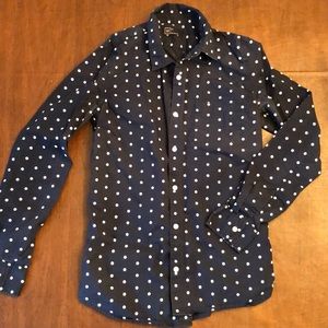 Gap polka dot navy blouse